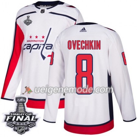Herren Eishockey Washington Capitals Trikot Alex Ovechkin 8 2018 Stanley Cup Final Patch Adidas Weiß Authentic